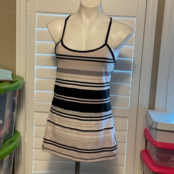 Striped Black and White Tank Top - Picture 1 of 4
